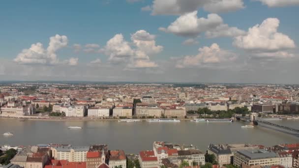 Budapeszt Węgry Podróżują Góry Dronem Dji Mavic Air Wykonanym Rozdzielczości — Wideo stockowe