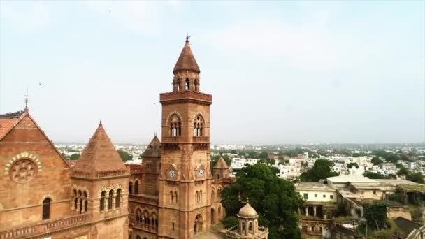 Αεροφωτογραφία Του Παλατιού Της Ινδίας Ένα Τοπίο Άποψη Του Φρουρίου — Αρχείο Βίντεο