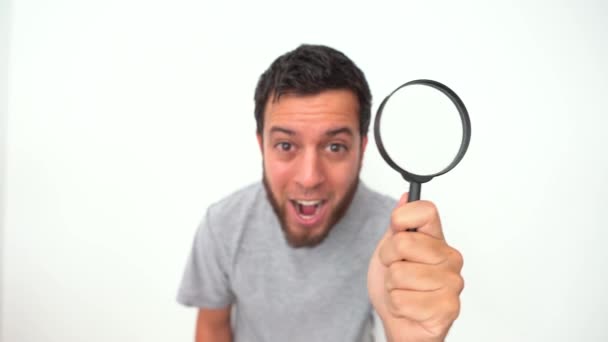 Playing Magnifying Glass — Stock Video