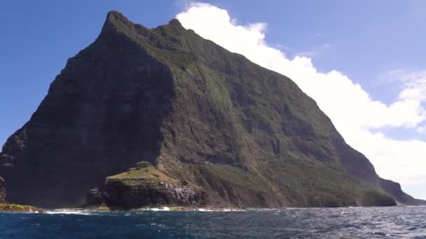 Vista Senhor Howe Island Mount Gower Barco Austrália — Vídeo de Stock