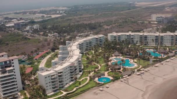 Veduta Aerea Del Lungomare Glamourous Acapulco Messico Resort Town Upscale — Video Stock