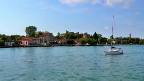 Venezia Canale Giornata Sole Giro Barca Gondole Main Italia Europa — Video Stock