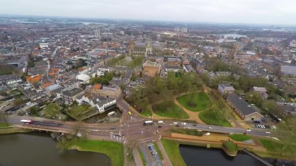 Aérea Den Bosch Skyline Una Hermosa Ciudad Los Países Bajos — Vídeos de Stock