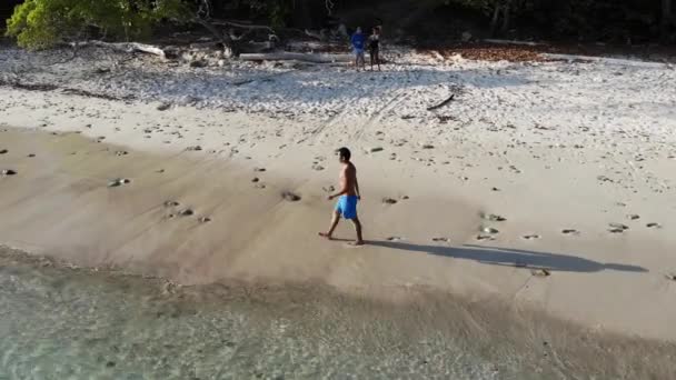 Panama Februárban Drón Contadora Island Gyönyörű Hajtások Sziget Elveszett Tenger — Stock videók