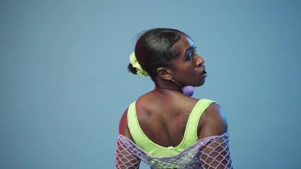 Africana Dancehall Afro Bailarina Está Interesado Por Eso Que Ella — Vídeos de Stock