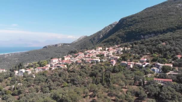 Ein Kleines Bauerndorf Eingebettet Die Wunderschönen Olivenhaine Der Insel Korfu — Stockvideo