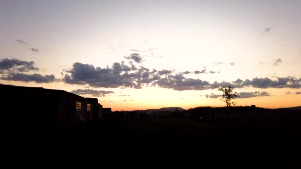 Pôr Sol Movimento Lapso Tempo Final Tarde — Vídeo de Stock