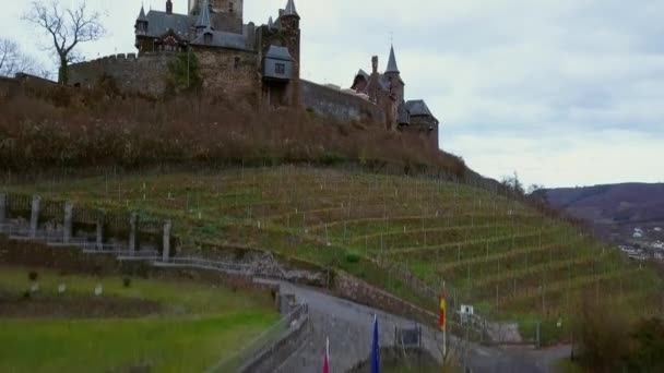 Kastil Jerman Sepanjang Rhine Jerman — Stok Video