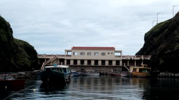 Barche Attraccate Famoso Porto Batanes Filippine — Video Stock