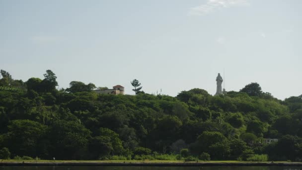 Che Guevara Haus Und Jesus Statue Havanna Kuba — Stockvideo