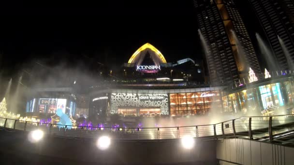 Bangkok Tajlandia Gru 2020 Taniec Fontanna Show Iconsiam Najdłuższy Taniec — Wideo stockowe