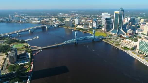 Luchtfoto Van John River Jacksonville — Stockvideo