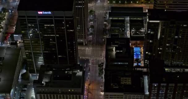 Denver Colorado Aerial V23 Zbliżenie Śledzenie Birdseye Strzał Nad Centrum — Wideo stockowe