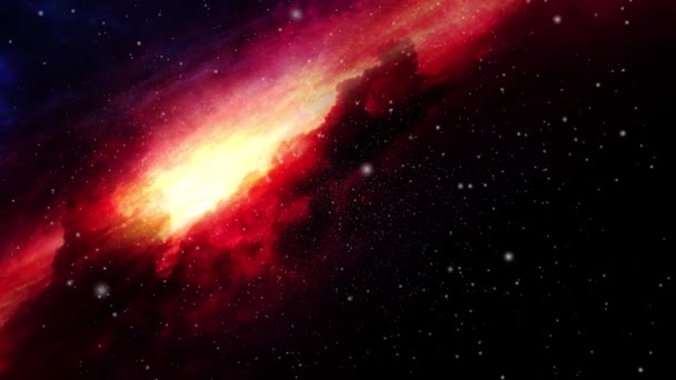 Nuvens Nebulosas Que Brilham Universo — Vídeo de Stock