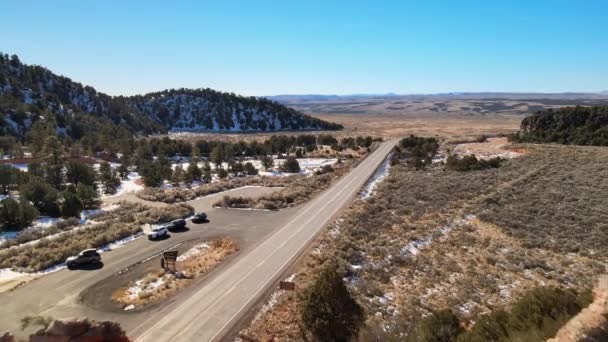 Letecký Výhled Západní Vchod Červeného Kaňonu Dixie National Forest Podél — Stock video