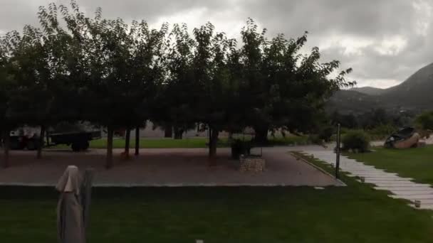 Spanya Nın Alicante Kentindeki Havadan Ağaçlı Tarlaları Görüntüledi — Stok video
