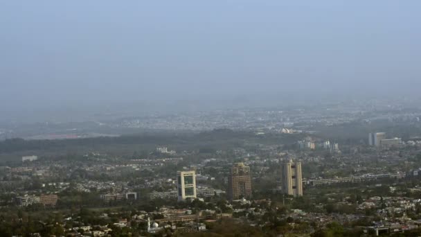Urban Cityscape Shot Van Islamabad Hoofdstad Reisbestemming Pakistan — Stockvideo