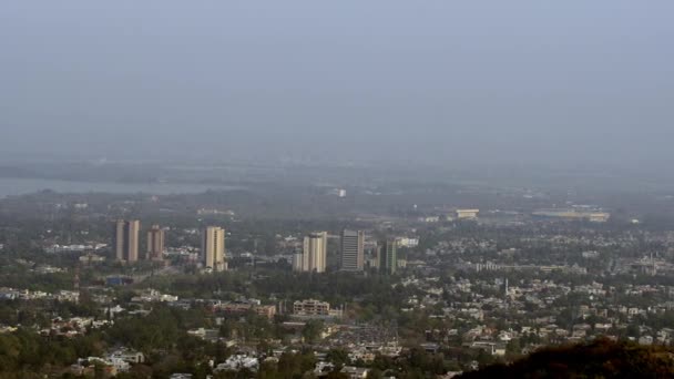 Cityscape Panoramic Skyline Shot Islaabad Capital City Pakistan — 비디오