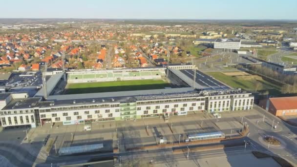 Viborg Fotbollsstadion Home Ground För Laget Vff — Stockvideo