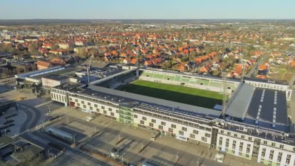 Energi Viborg Arena Oorspronkelijk Viborg Stadion Drone Beelden — Stockvideo