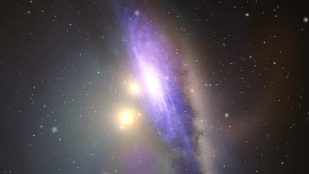 Galaxer Inne Universums Nebulosamoln Yttre Rymden — Stockvideo