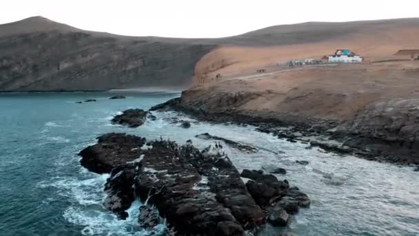 秘鲁的Paracus无人机画面日落时分 — 图库视频影像
