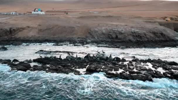 Paracus Perú Imágenes Drones Puesta Sol — Vídeos de Stock