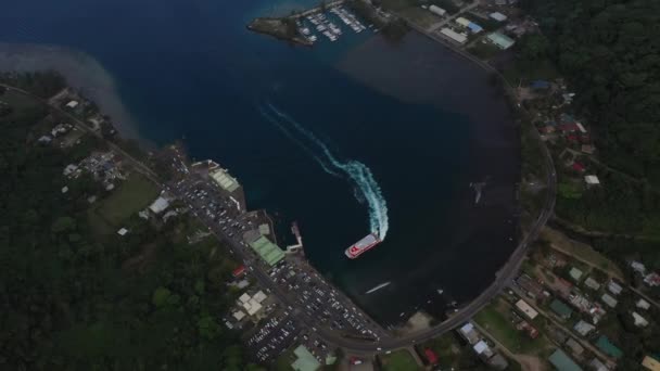 Drohnenaufnahmen Vom Strand Der Insel Moorea Tahiti — Stockvideo