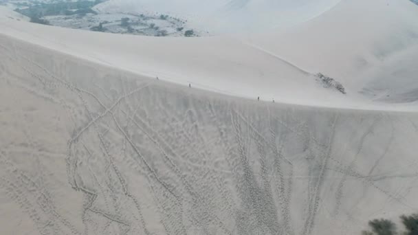 Huacachina Peru Deserto Drone Aéreo — Vídeo de Stock
