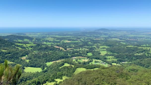 Vista Una Valle Fino Alla Costa Australiana — Video Stock