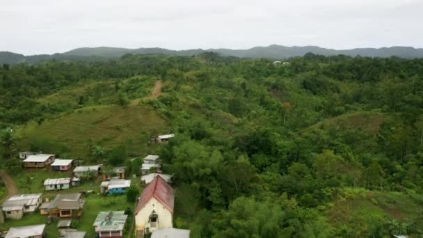 Dorf Auf Fidschi Drohnenaufnahmen Von Suva Fidschi — Stockvideo