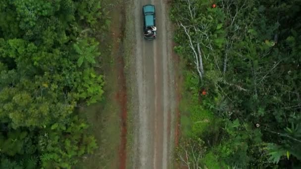Carro Suv Road Dirigindo Imagens Suva Fiji Drone Suva Fiji — Vídeo de Stock