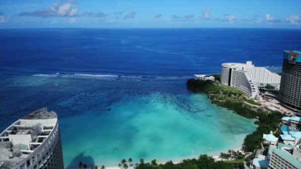 Vista Sulla Spiaggia Filmati Droni Guam America — Video Stock