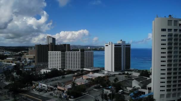 Sahil Manzarası Guam Amerika Nın Insansız Hava Aracı Görüntüleri — Stok video