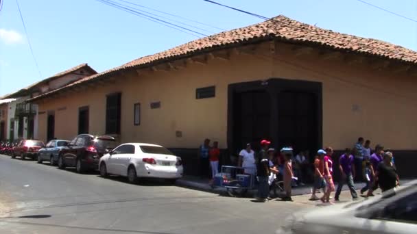 ニカラグアのレオンにあるルーベン ダリオ記念館と博物館 — ストック動画