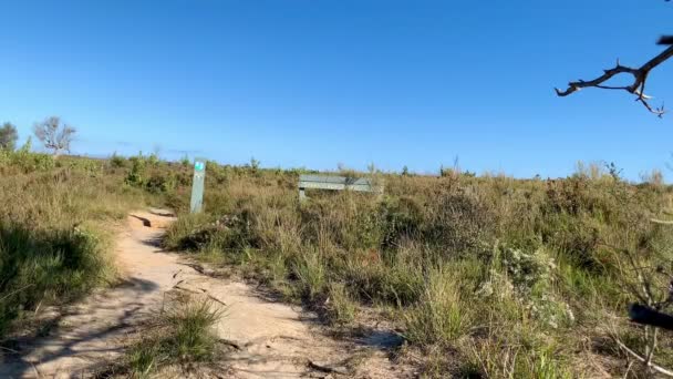 Marqueur Sentier Long Sentier Randonnée Sable Blanc Australie — Video