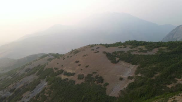 Wildfire Smoke Blanketing Góry Doliny Utah Lotnictwo — Wideo stockowe