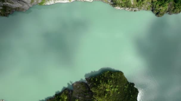 Acque Turchesi Dello Stretto Lago Montagna Gigerwaldsee Nel Canton San — Video Stock
