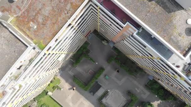 Vue Aérienne Toit Immeuble Appartements Étages Heidelberg Allemagne — Video