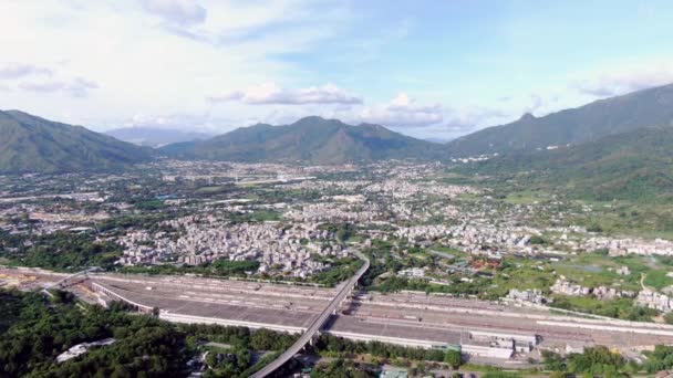 Χονγκ Κονγκ Pat Heung Mtr Κέντρο Συντήρησης Αεροφωτογραφία — Αρχείο Βίντεο
