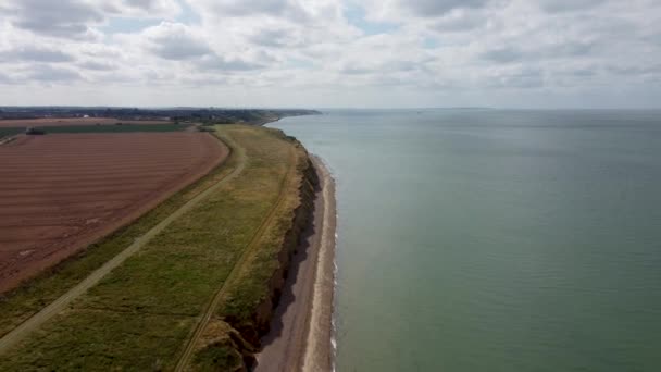 Drone Vídeo Costa Kent Entre Reculver Herne Bay Kent — Vídeo de Stock