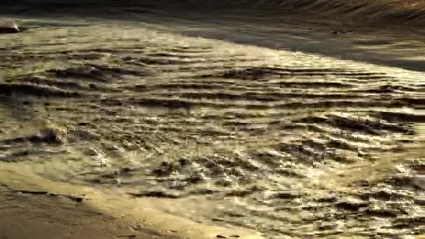 Schnell Fließender Wasserstrom Der Nähe Der Sandküste Vietnams Statische Ansicht — Stockvideo
