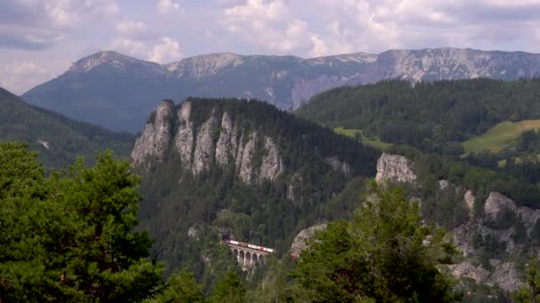 Ohromující Krajina Schilling View Rakouské Krajině — Stock video