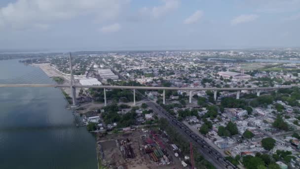 Plný Pohled Visutý Most Tampico — Stock video