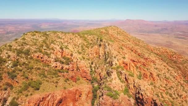 Sonder Australie Centrale Survol Aérien Cinématographique Suivant Crête Sentier Randonnée — Video