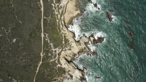 Birdseye Vue Sur Les Falaises Calcaires Morrillos Refuge Faunique Cabos — Video