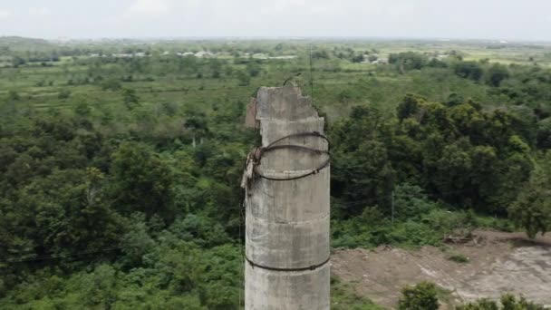 洛斯卡诺斯波多黎各 是一个什么都没有发生的地方 最大的吸引力是一个废弃的旧工厂 现在已经锈蚀了 — 图库视频影像