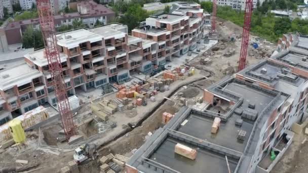 Construction Nouveaux Appartements Luxe Dans Quartier Résidentiel Grues — Video