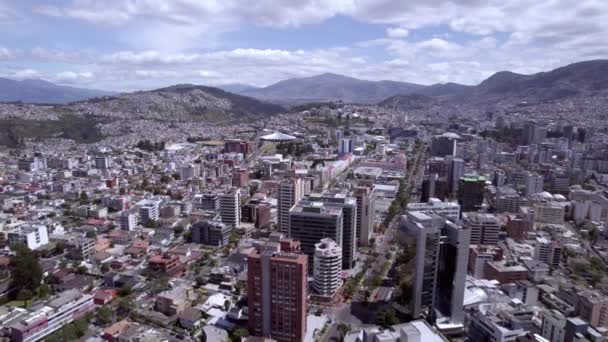 Quito Financial District Octubre Και Consejo Judicatura Κτίριο — Αρχείο Βίντεο