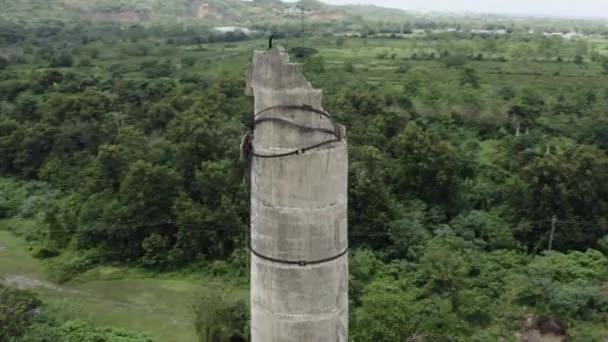 Verfall Und Rost Einer Lange Verlassenen Fabrik Herzen Puerto Ricos — Stockvideo